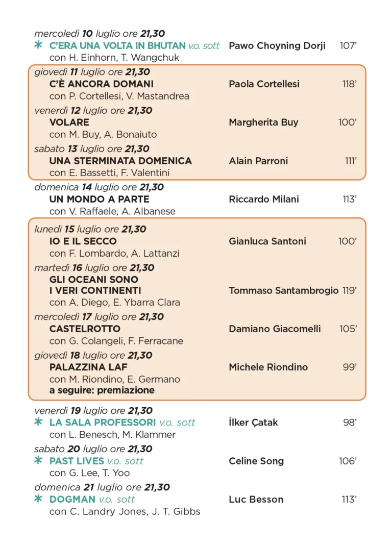 immagine per '24 Arena Nuovo Sacher Luglio - Programma pag. 03